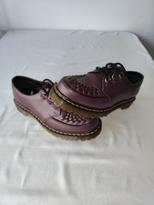 RARE Dr. Martens Ramsey Woven Creepers Burgundy Leather UK 6 EU 39 NWOB-Sold Out