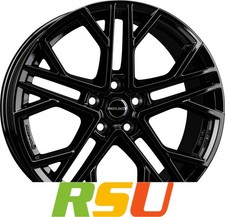 4x Borbet XV black glossy 9.5x19" ET35 LK5 112 ML 72.5 Alufelgen 19 Zoll