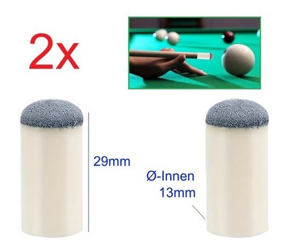 2x Ø 13mm Spitze für Billiard Queue Kö Billardstock Spitze