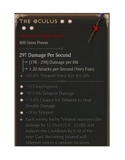 Diablo 4 Season 12 The Oculus 4GA 12.5 Ancestral Unique Wand Gear Item Equipment