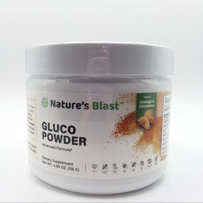 Nature s Blast Gluco Powder Supplement Advanced Formula 4.09oz New Sealed 03/27