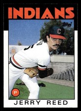 1986 Topps #172 Jerry Reed Rookie Card Cleveland Indians. rookie card picture