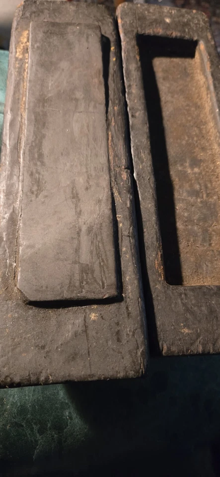 Primitive Antique Sharpening Stone W/ Wood Case 13" x 3” - Image 2 of 4