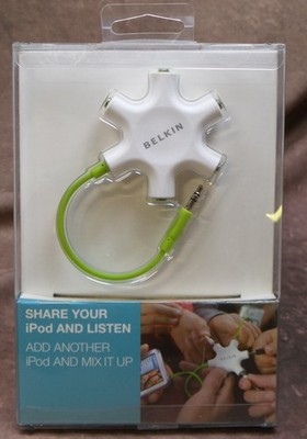 Belkin RockStar Headphone Splitter 5 Jack 3.5mm Audio iPod MP3 Music F8Z274