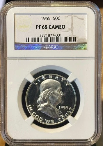 1955 Franklin Half NGC PF68 Cameo
