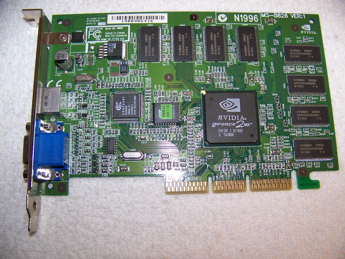 CARTE VIDÉO GEFORCE 4 MX420 Vidéo AGP 64 Mb MSI NVIDIA 8873 EUR 14,90 - FR