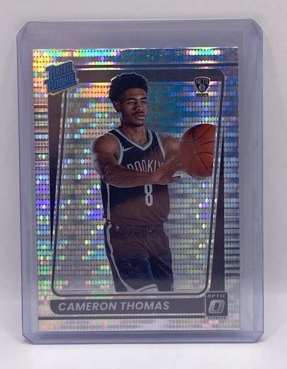 2021-22 Donruss Optic Cameron Thomas #153 Silver Pulsar Prizm Rated Rookie Nets