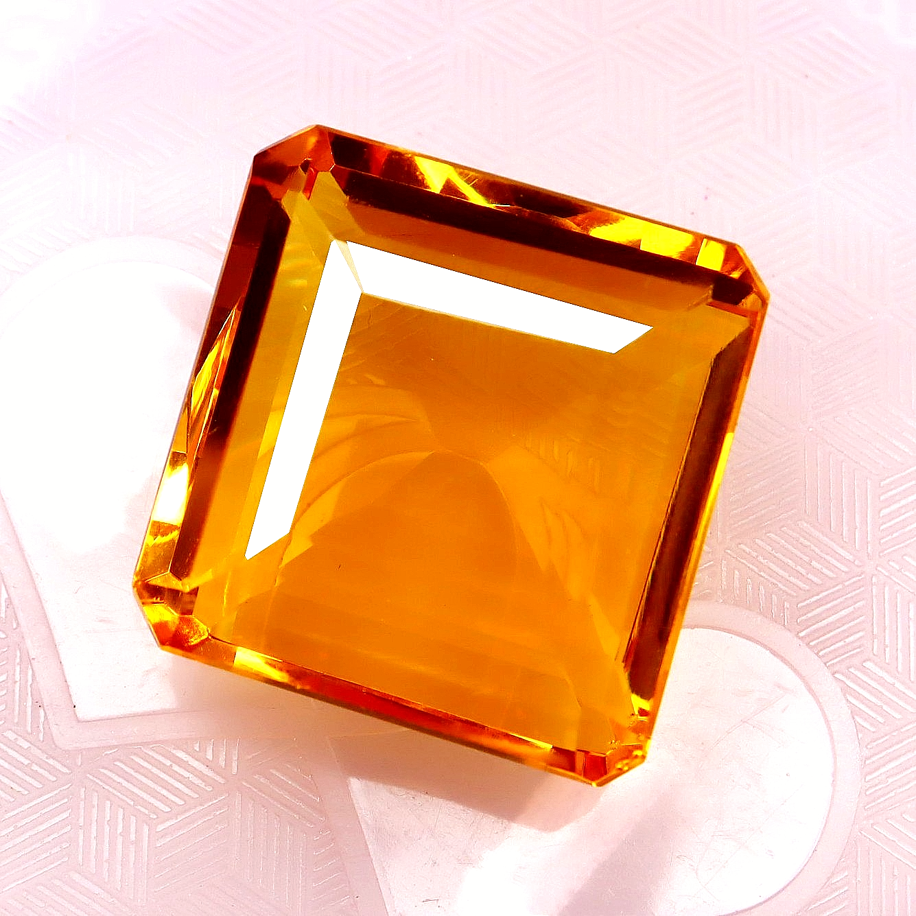 100 Ct Certified Golden Yellow Citrine Cushion Cut Loose Gemstone
