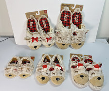 Dearfoams Cozy Comfort Matching Family Bear Slippers 5 Sizes New w/Tags