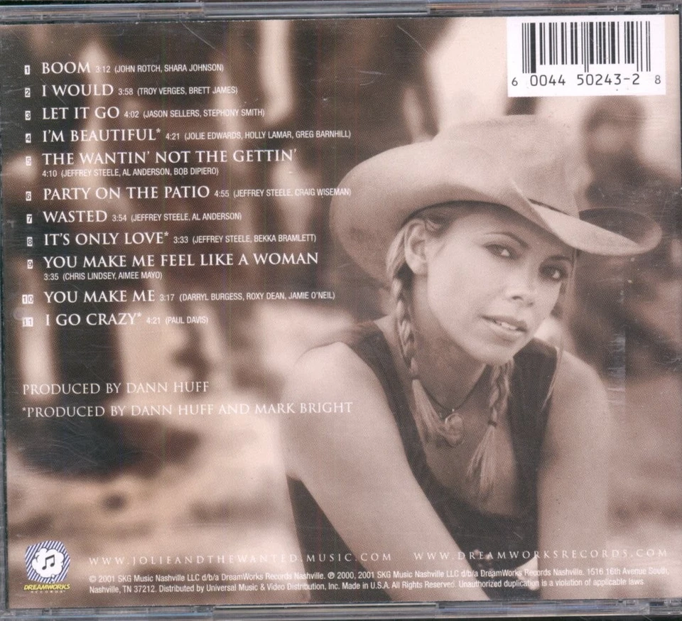 Jolie & The Wanted Selbstbetiteltes CD USA Dreamworks 2001 0044502432 - Bild 2 von 2