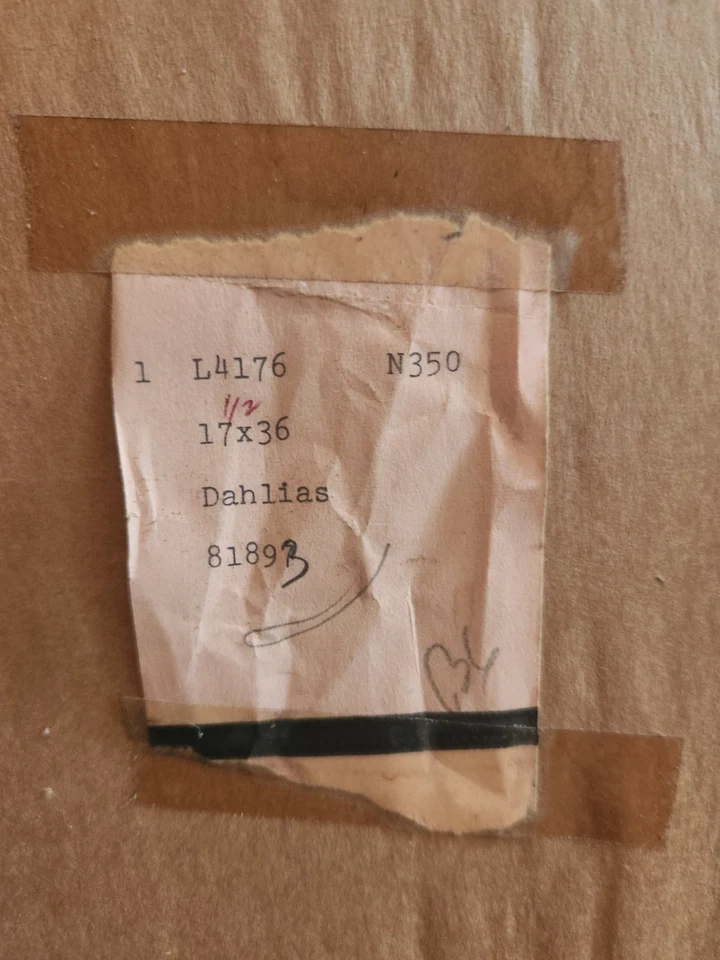 Tetchikoff Crisantemos Y Dalias Marco Original Años 60 Foto 4 de 4