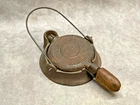 "Wagner" Sidney, 0 Pat Feb 22 1910. Waffle Maker Cast iron Wood Handles AAFA