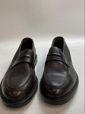 Express Dark Brown Leather Loafers Cognac Leather Loafer Dress Shoes | Express main image 2