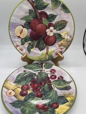 2 Villa de Este 8.5  Hand painted Italian Plates