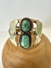 VINTAGE NAVAJO TURKUS SREBRNA BRANSOLETKA STERLING