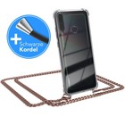 Do Huawei P40 Lite E Etui na telefon do zawieszenia Sznurek Case Pokrowiec TPU Łańcuszek Różowy