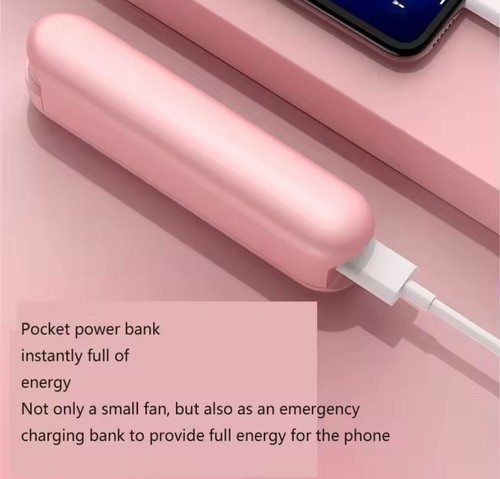3 in 1 Mini Handlüfter Power Bank Taschenlampe Lüfter Kühler USB wiederaufladbar - Bild 6 von 11