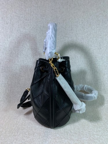NWT Tory Burch Black Fleming Soft SMALL Bucket Bag $498 - Picture 2 of 17