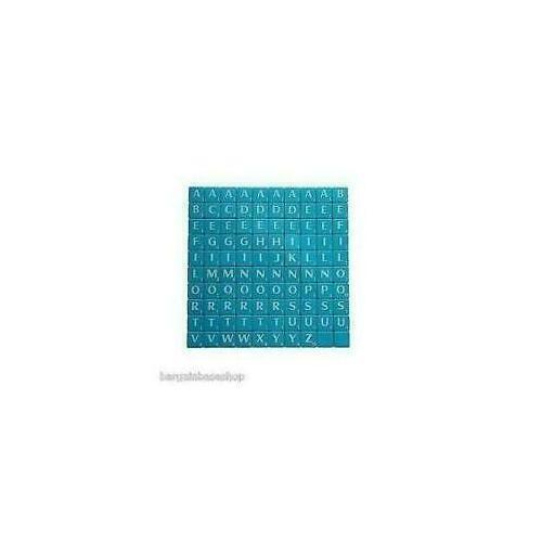JUEGO COMPLETO DE 100 AZULEJOS LETRAS BLANCAS/NEGRAS - PLÁSTICO/COLOR MADERA - Imagen 4 de 21