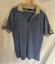 Vintage 70  s Terrycloth Polo Shirt - Small, Blue, Boogie Nights, Pool Boy