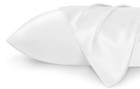 Pure White satin silky pillowcase for hair and skin, Queen size