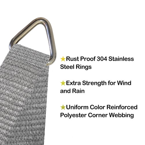 Shade Sail Canopy Shelter Rectangle 200GSM UV Block Canopy for Patio Lawn Yard - Picture 20 of 44