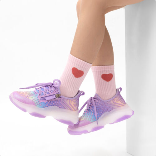 Girls Kids Jelly Sole Sneakers Comfortable Casual Sport Sneakers Shoes - Picture 22 of 22