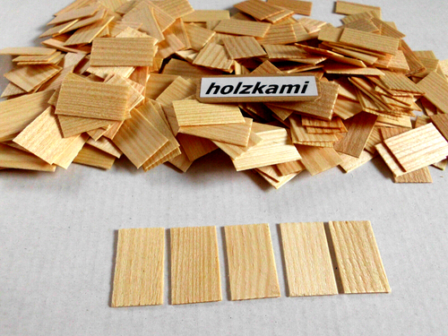 Roof Shingles Wooden Pine.  30mm x 15mm x 1mm L/W/H.  200 Shingles - Picture 1 of 3