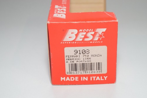 A56 1:43 BEST MODEL 9108 FERRARI 750 MONZA SEBRING 1955 A. DE PORTAGO RED MIB - Picture 12 of 13