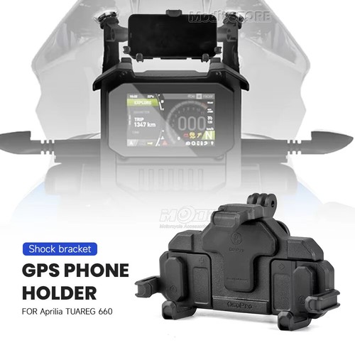 New Phone Holder Stand Navigation Bracket For Aprilia TUAREG 660 2022 2023 2024 - Picture 2 of 12
