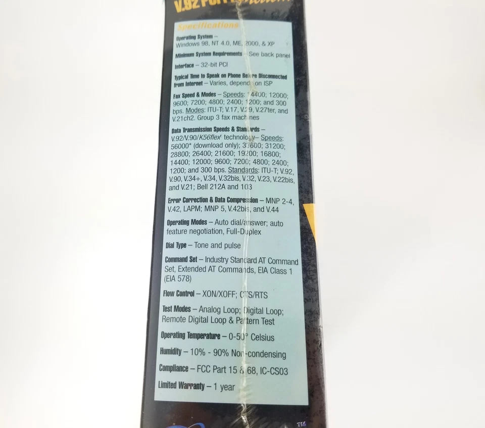 Actiontec V.92 PCI Pro Modem, Windows, Factory Sealed. - Image 3 of 3