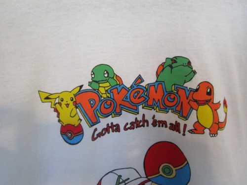 Vintage Y2K Pokemon Jugend T-Shirt Größe 14-16 Charmander Pikachu Squirtle Bulbasaur - Bild 2 von 9