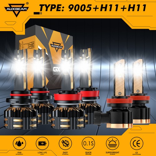 For Toyota Camry 2007-2014 AUXBEAM GX LED Headlight Bulbs Hi/Low+Fog Light 6500K - Picture 1 of 12