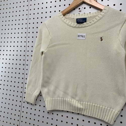 Polo Ralph Lauren Knit Sweater Youth Boy Size 7 Ivory Knit Casual Pullover 16x18 - Picture 2 of 11