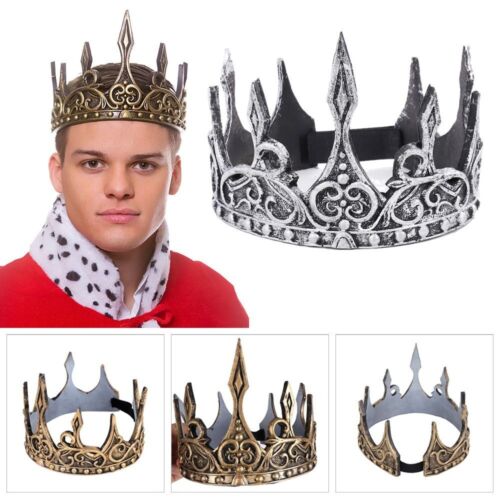 Band Headwear Crown Headwear Hairpin Medieval King'S Crown Head King'S Crown - Picture 1 of 14