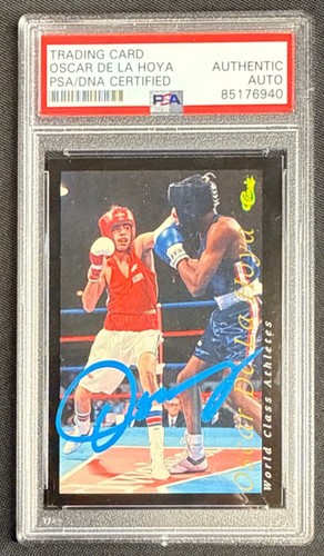 Oscar De La Hoya Signed 1992 Classic World Class RC #41 Boxing PSA 85176940