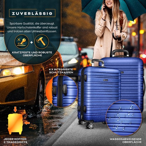 tillvex® Reisekoffer Set Koffer Hartschale Trolley Kofferset Tasche S-M-L-XL - Bild 47 von 120