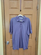 Travis Mathew Men's Large Purple Polo Iron Horse Logo
