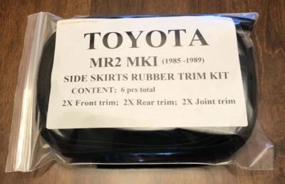 Toyota MR2 MK1 SC AW11 Side Skirt / Fender Flare Rubber Trim Kit Supercharged - Image 1 of 4