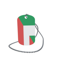 Dog Tag Flag Nigeria Austria Dog Tag Aluminium 30 x 50mm