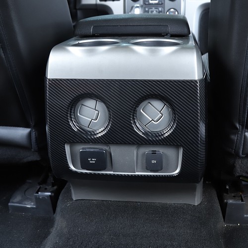 black Armrest + Rear Cup Holder Trim Cover Kits For Ford F150 Raptor 2009-2014 - Picture 5 of 13