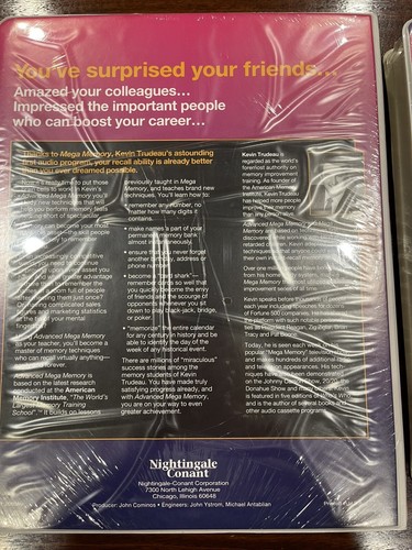Nightingale Conant ADVANCED MEGA MEMORY Kevin Trudeau Cassettes & VHS Audio Book - Picture 4 of 6
