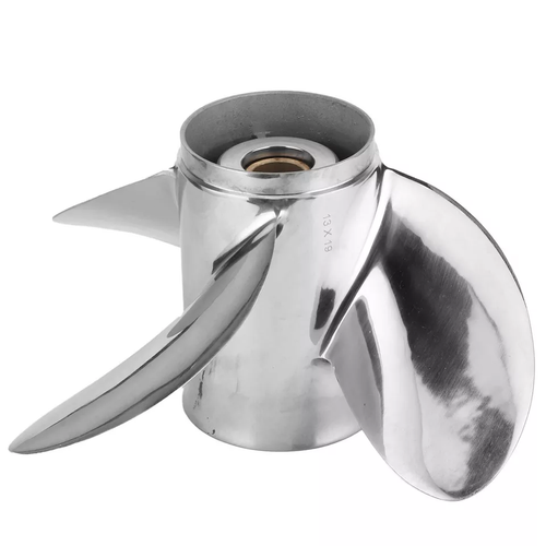 13 x 21 Stainless Outboard Boat propeller For Yamaha 50-130HP 4Blades 15tooth RH - Foto 6 di 6
