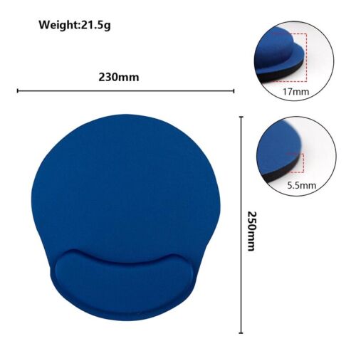 Tappetino Mouse con Comodo Supporto Polso Pad Antiscivolo per Computer PC Portatile - Foto 10 di 27