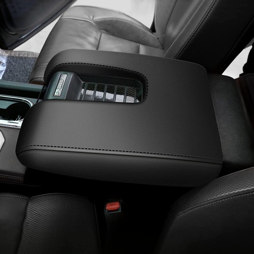 Caja de consola central reposabrazos cubierta cojín cuero PU para Toyota Tundra 2014-2021 - Imagen 5 de 6