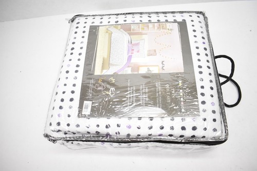 Urban Playground Joyceline Twin Size Quilt Set Purple Polka Dot Set 2 Piece - Picture 6 of 7