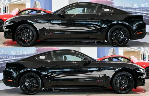 For 2015-2017 Ford Mustang Dual Racing Stripes Vinyl Decal Sticker GT 5.0 DOOR - Picture 2 of 16