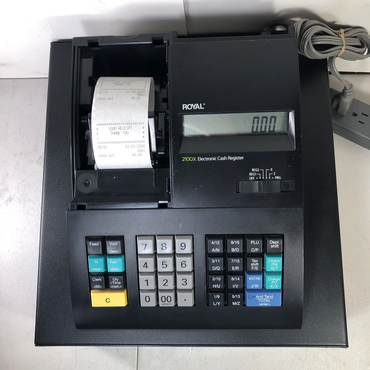 ROYAL 210DX ELECTRONIC Cash Register Thermal Printer Used, 49 OFF