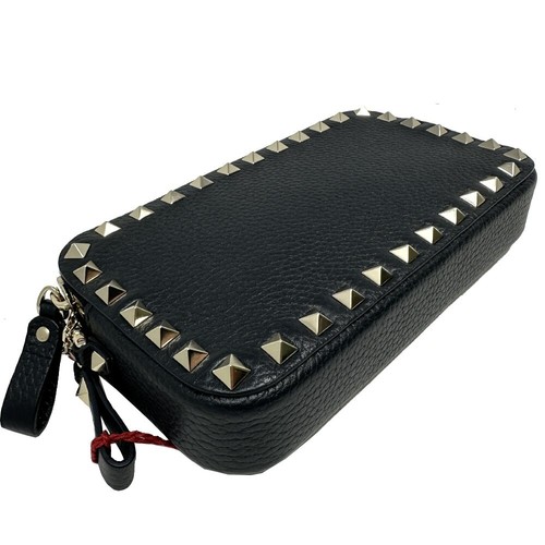 Valentino Rockstud Zipper Wallet on Chain w/ Box - Picture 6 of 10