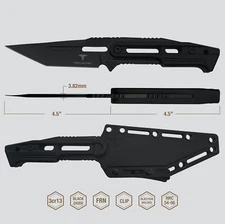 TAKUMITAK 9" Full Tang Tactical Hunting Camping Knives for Men MOLLE Gear